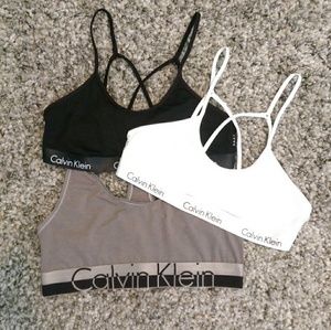 Bundle of 3 Calvin Klein logo sports bras